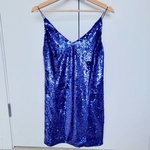 ASOS ocean blue sequinned occasion dress